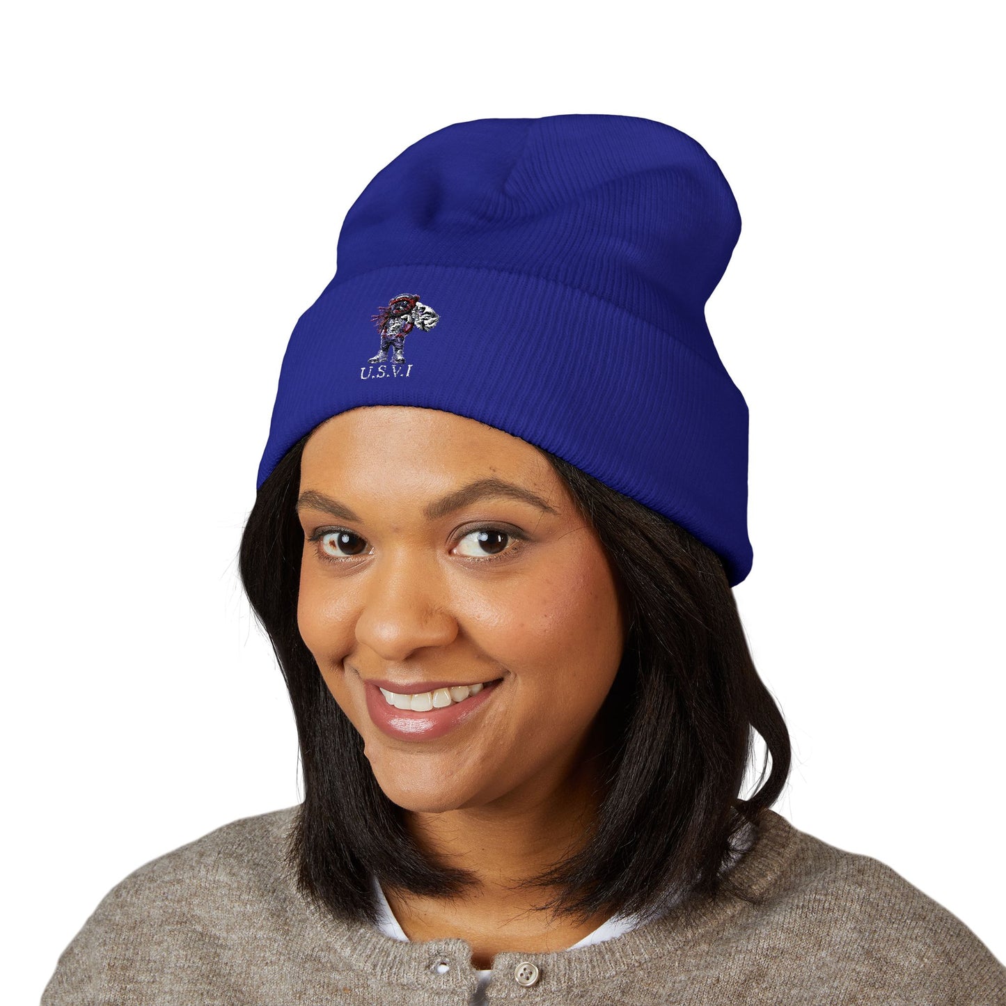 Classic Cuffed VI Beanie with Embroidered Design