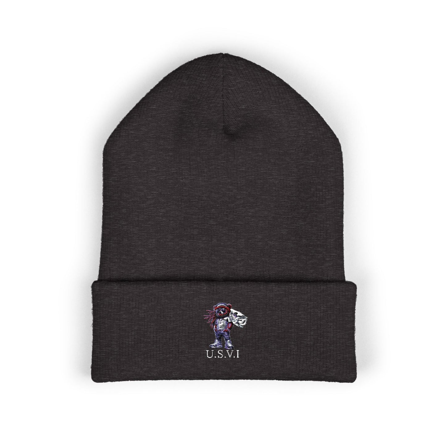 Classic Cuffed VI Beanie with Embroidered Design