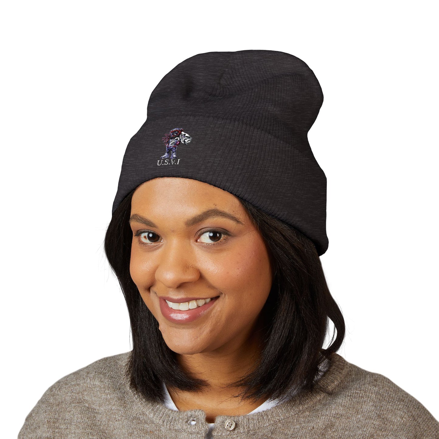 Classic Cuffed VI Beanie with Embroidered Design