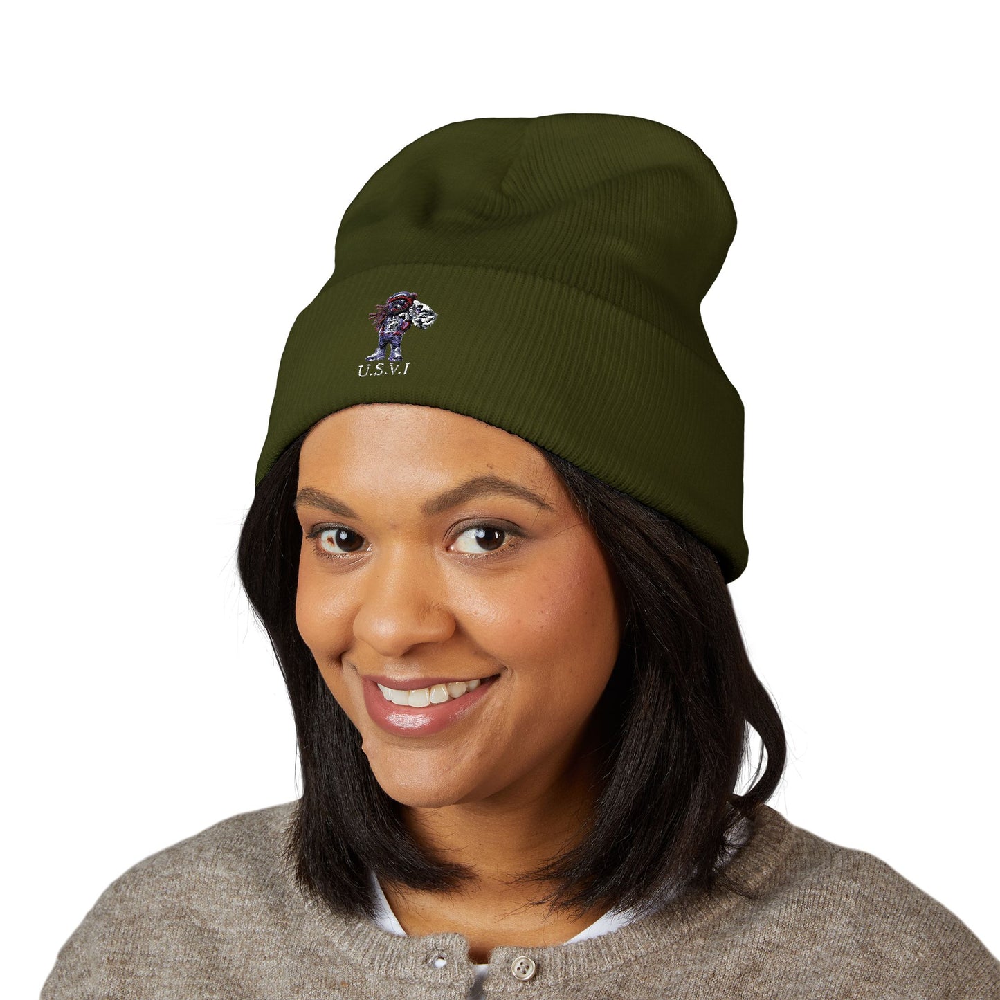 Classic Cuffed VI Beanie with Embroidered Design