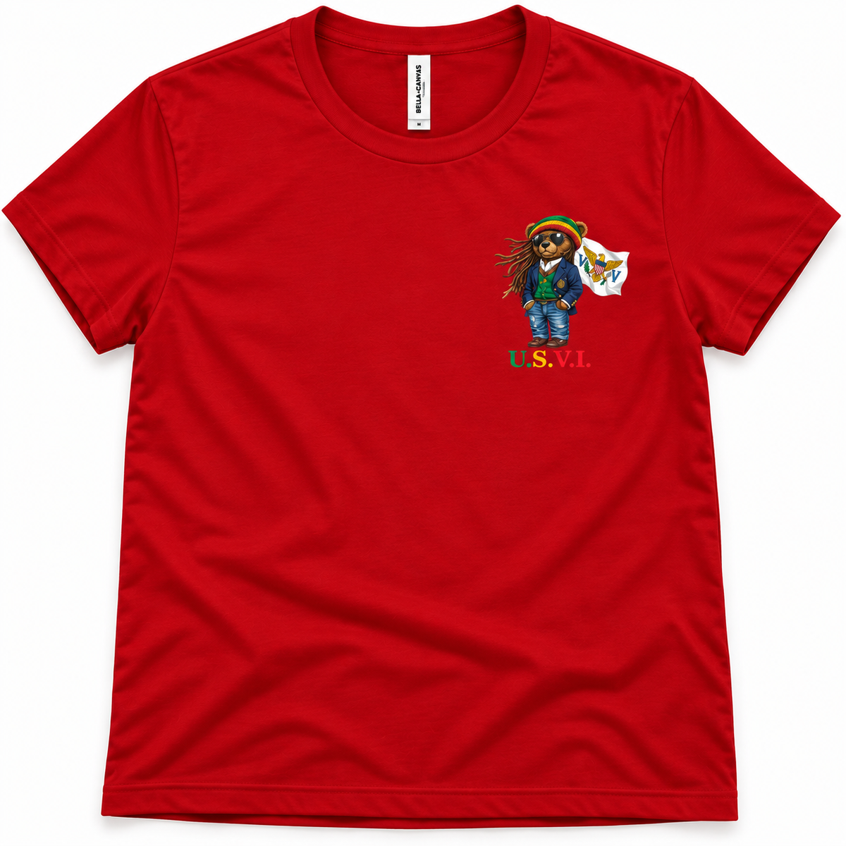 USVI Island Bear Pocket Tee