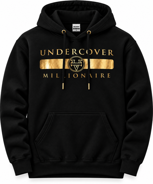 Undercover Millionaire Signature Hoodie – Black & Gold