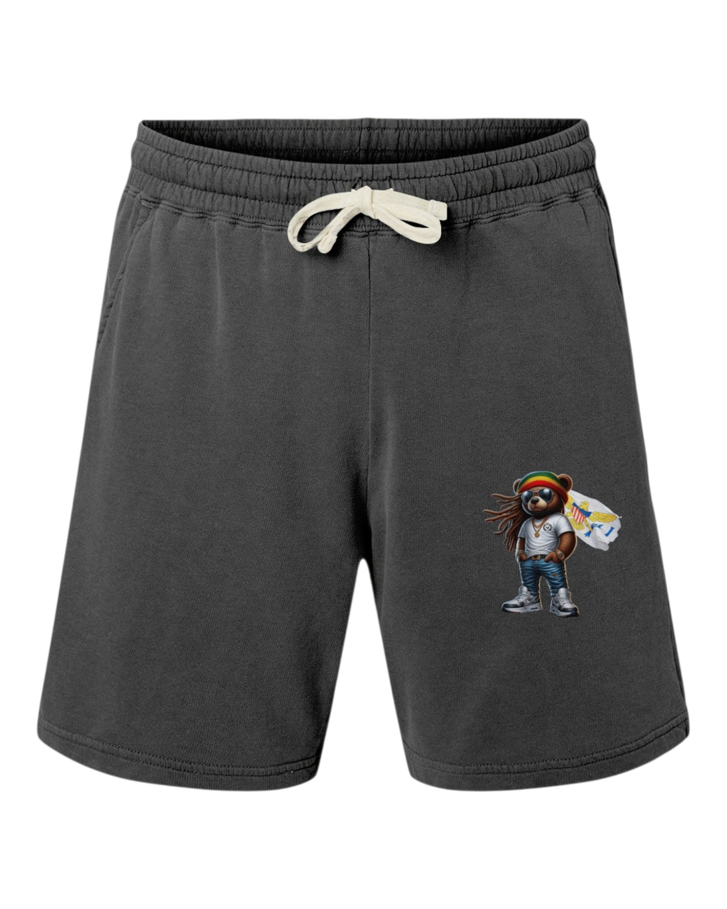 VI Rasta Bear Lightweight Fleece Sweat Shorts