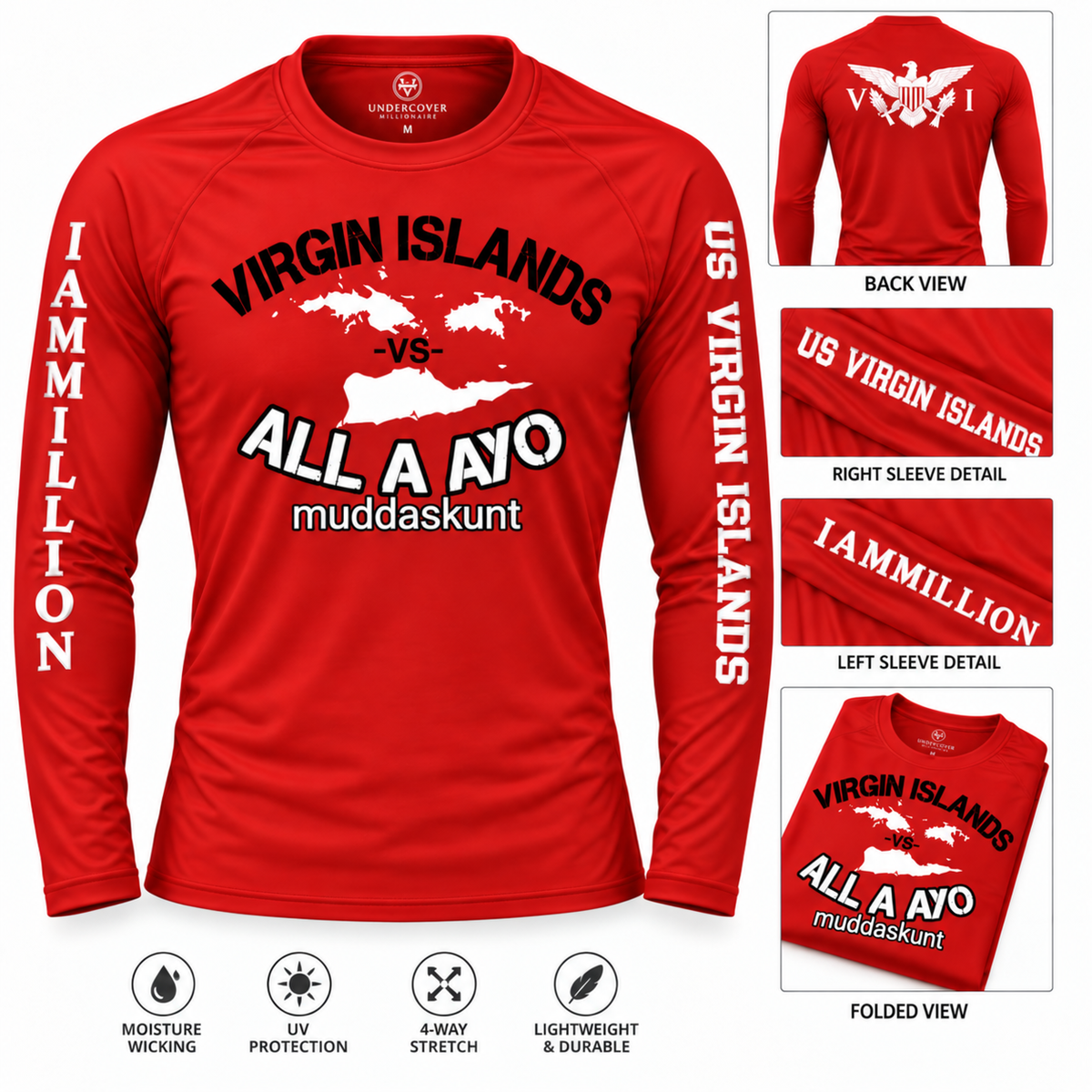 Big VI Energy “All A Ayo” Long-Sleeve Rash Guard