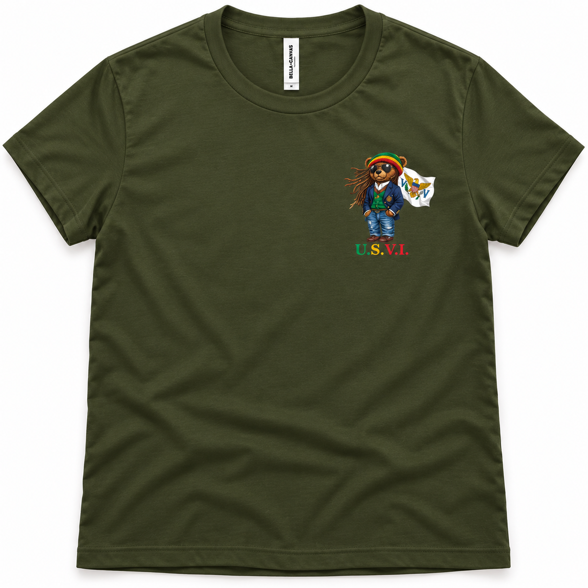 USVI Island Bear Pocket Tee
