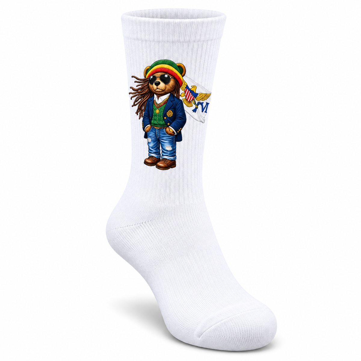 VI Island Bear Crew Socks